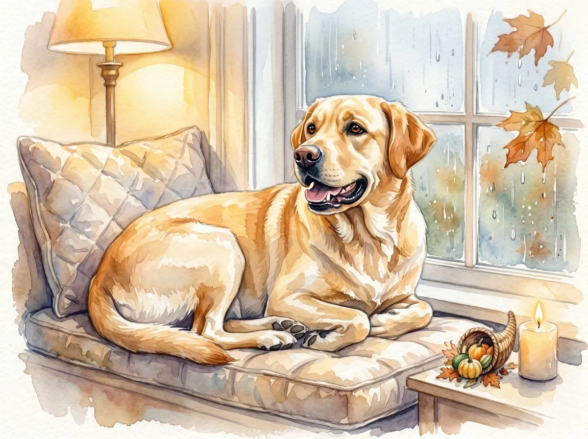 Labrador Retriever watercolor calendar month 11